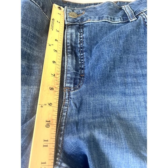 Lee Pants Capri Womens 24WM Blue Regular Fit Belted Pocketed Jeans Ladies. - Picture 11 of 14